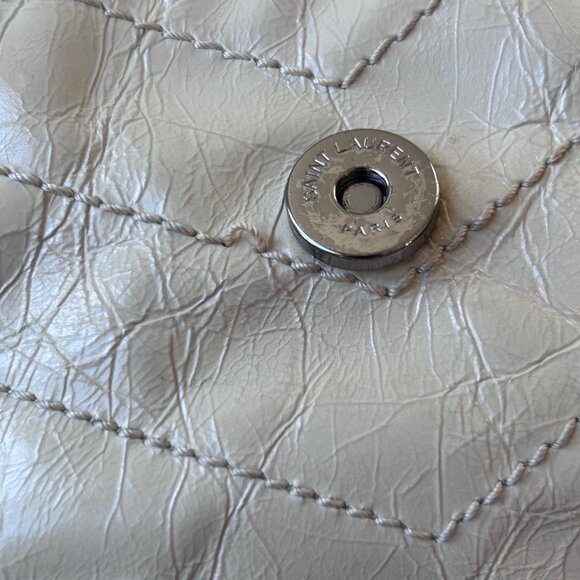 Saint Laurent Leather Niki Chain Satchel Light Natural White - Picture 12 of 16